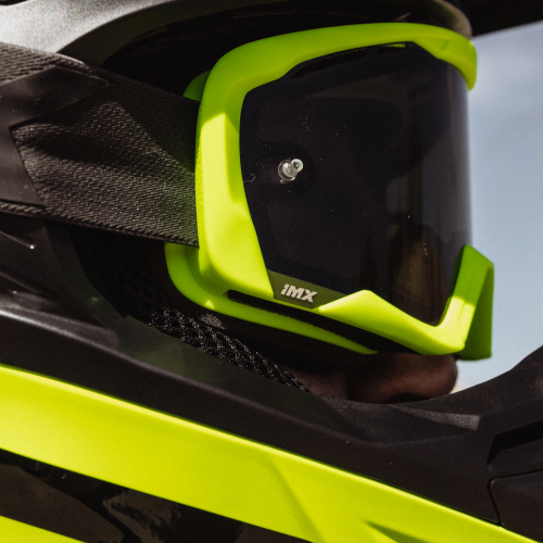 GOGLE cross quad IMX ENDURANCE FLIP FLO YELLOW MATT/BLACK - Szyba DARK SMOKE + Clear